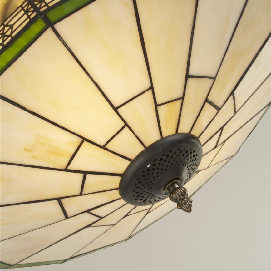 Searchlight - Pinta-asennettava Tiffany kattokruunu NEW YORK 2xE14/40W/230V