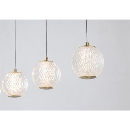Searchlight - LED-riippuvalaisin vaijerilla ALLURE 5xLED/4,2W/230V