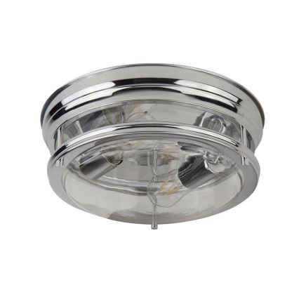 Searchlight - Kattovalo EDINBURGH I 2xE27/40W/230V kiiltävä kromi