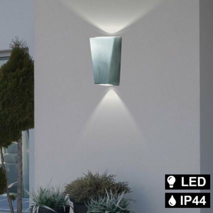 Searchlight - LED-ulkoseinävalaisin OUT 2xGU10/3W/230V IP44 hopea