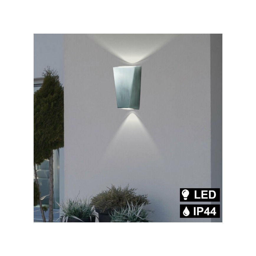 Searchlight - LED-ulkoseinävalaisin OUT 2xGU10/3W/230V IP44 hopea