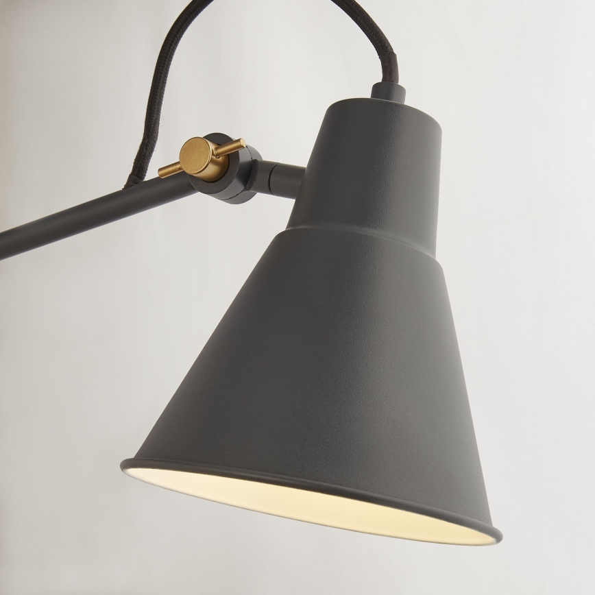 Searchlight - Himmennettävä seinävalaisin SWING ARM 1xE27/20W/230V antrasiitti