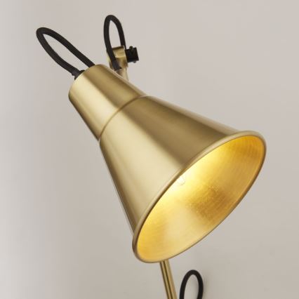 Searchlight - Himmennettävä seinävalaisin SWING ARM 1xE27/20W/230V messinki