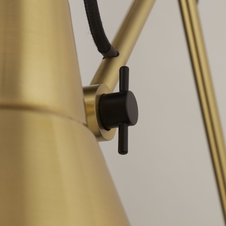 Searchlight - Himmennettävä seinävalaisin SWING ARM 1xE27/20W/230V messinki