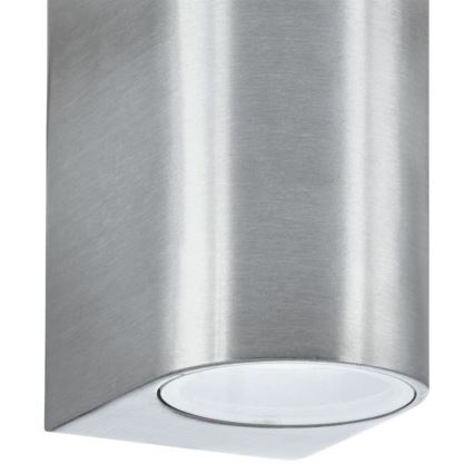 Searchlight - Ulkoseinävalaisin LEDO 2xGU10/6W/230V IP44 hopea