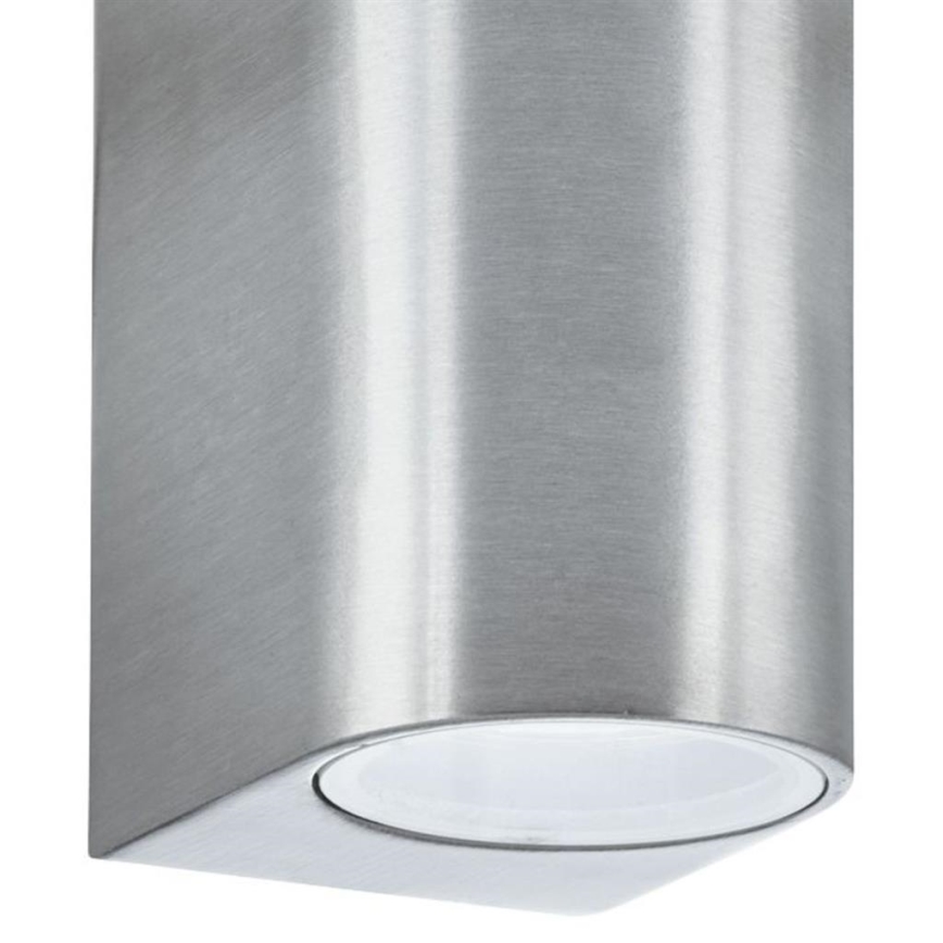 Searchlight - Ulkoseinävalaisin LEDO 2xGU10/6W/230V IP44 hopea