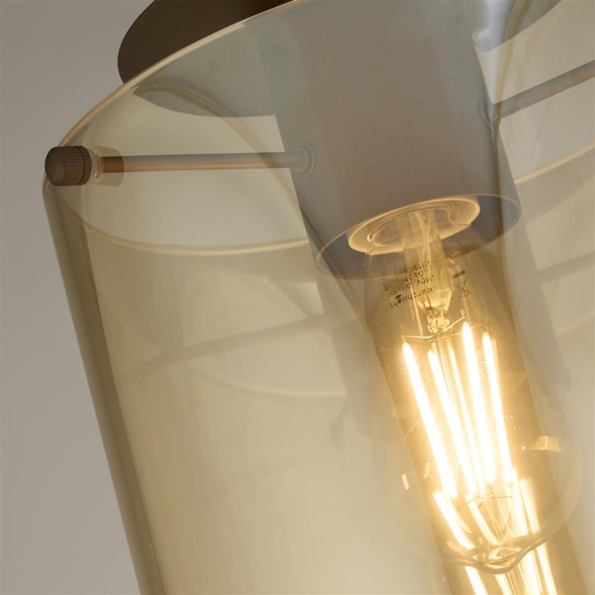 Searchlight - Kattovalaisin SWEDEN 1xE27/60W/230V halkaisija 22 cm ruskea/savunharmaa