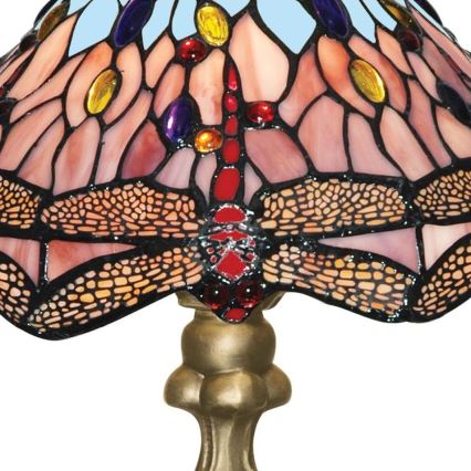 Searchlight - Tiffany pöytävalaisin DRAGONFLY 1xE27/60W/230V