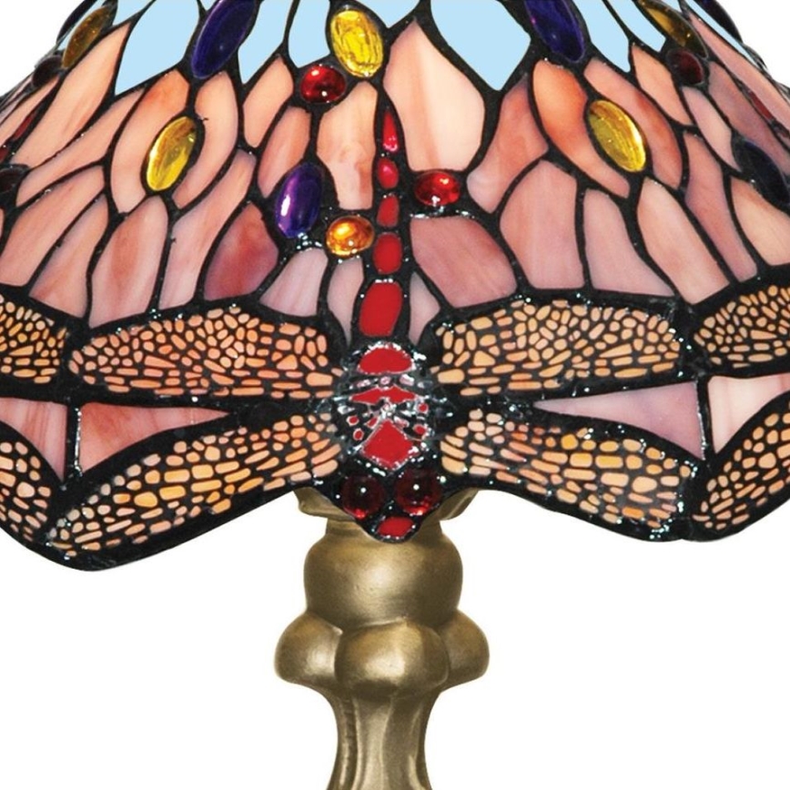 Searchlight - Tiffany pöytävalaisin DRAGONFLY 1xE27/60W/230V