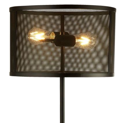 Searchlight - Lattialamppu FISHNET 2xE27/60W/230V musta