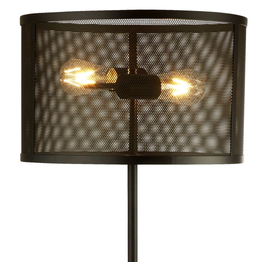 Searchlight - Lattialamppu FISHNET 2xE27/60W/230V musta