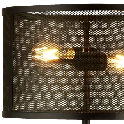 Searchlight - Lattialamppu FISHNET 2xE27/60W/230V musta