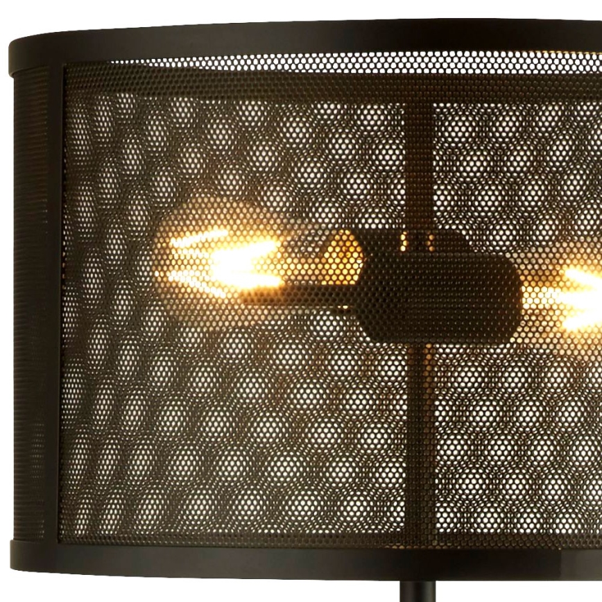 Searchlight - Lattialamppu FISHNET 2xE27/60W/230V musta
