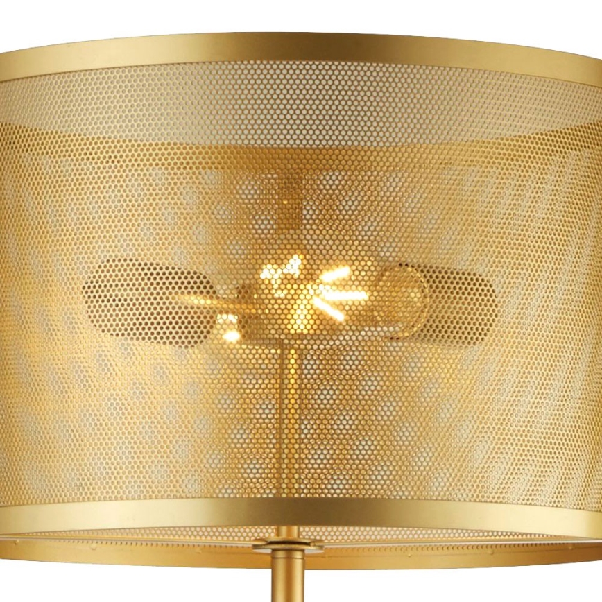 Searchlight - Lattialamppu FISHNET 2xE27/60W/230V kultainen