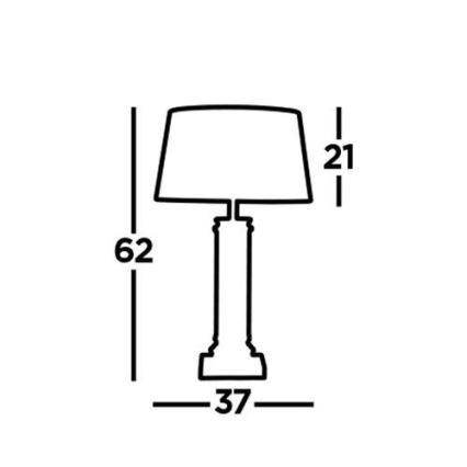 Searchlight - Pöytävalaisin PEDESTAL 1xE27/60W/230V musta