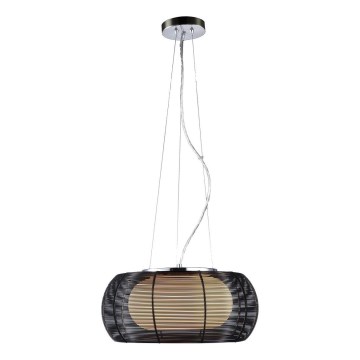 Searchlight - Kattokruunu johdossa 2xE27/60W/230V halkaisija 40 cm musta