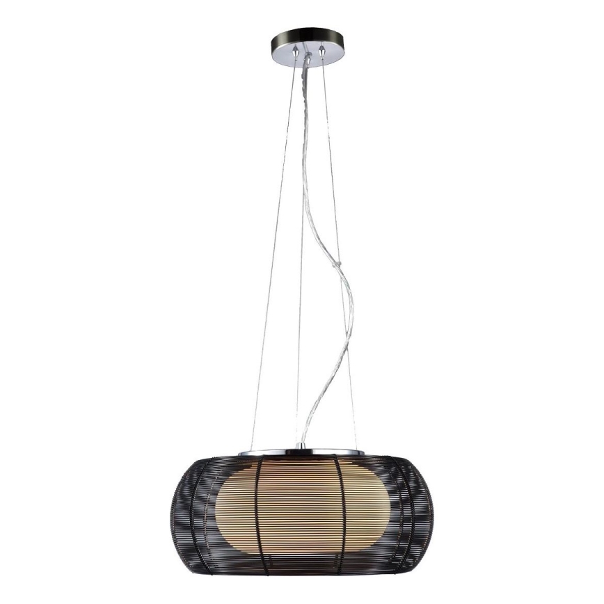 Searchlight - Kattokruunu johdossa 2xE27/60W/230V halkaisija 40 cm musta