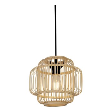 Searchlight - Kattokruunu johdossa MADELINE 1xE27/7W/230V halkaisija 29 cm bambu