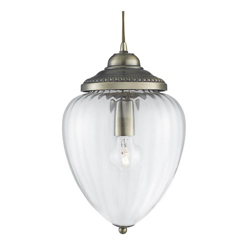 Searchlight - Kattokruunu johdossa PINEAPPLE 1xE27/60W/230V messinki