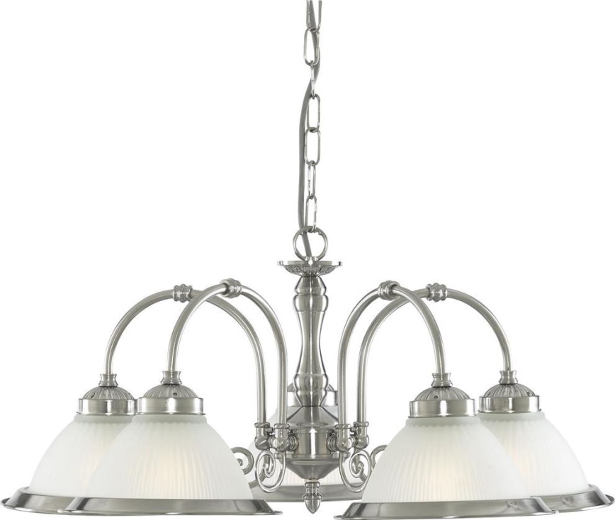 Searchlight - Kattokruunu ketjussa AMERICAN DINER 5xE14/60W/230V kiiltävä kromi