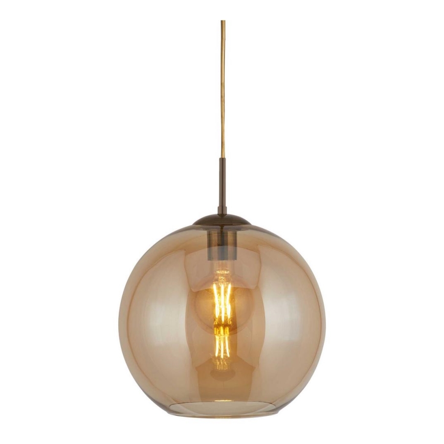 Searchlight - Kattokruunu narulla BALL 1xE27/60W/230V ruskea