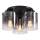 Searchlight - Kattovalaisin SWEDEN 3xE27/60W/230V Ø 39 cm musta/savunvärinen