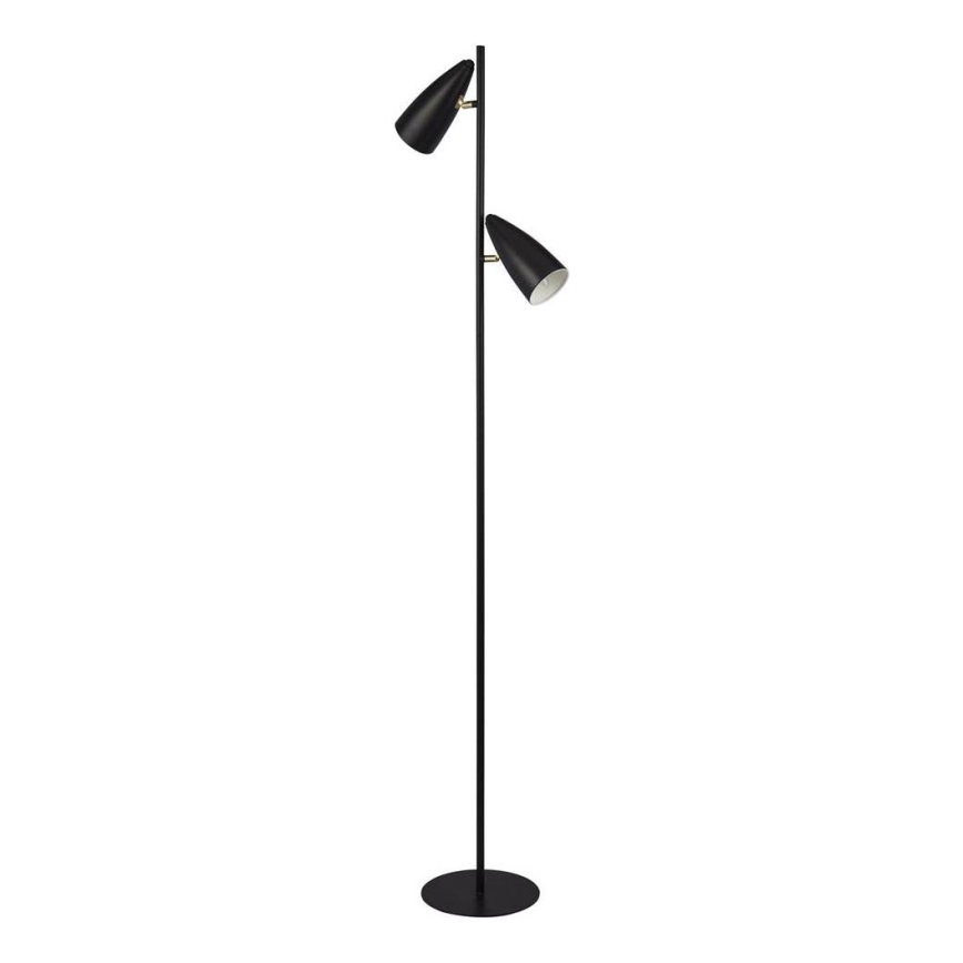 Searchlight - Lattialamppu STYLUS 2xE14/7W/230V musta