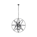 Searchlight - Riippuvalaisin ketjulla ORBIT 8xE14/60W/230V musta