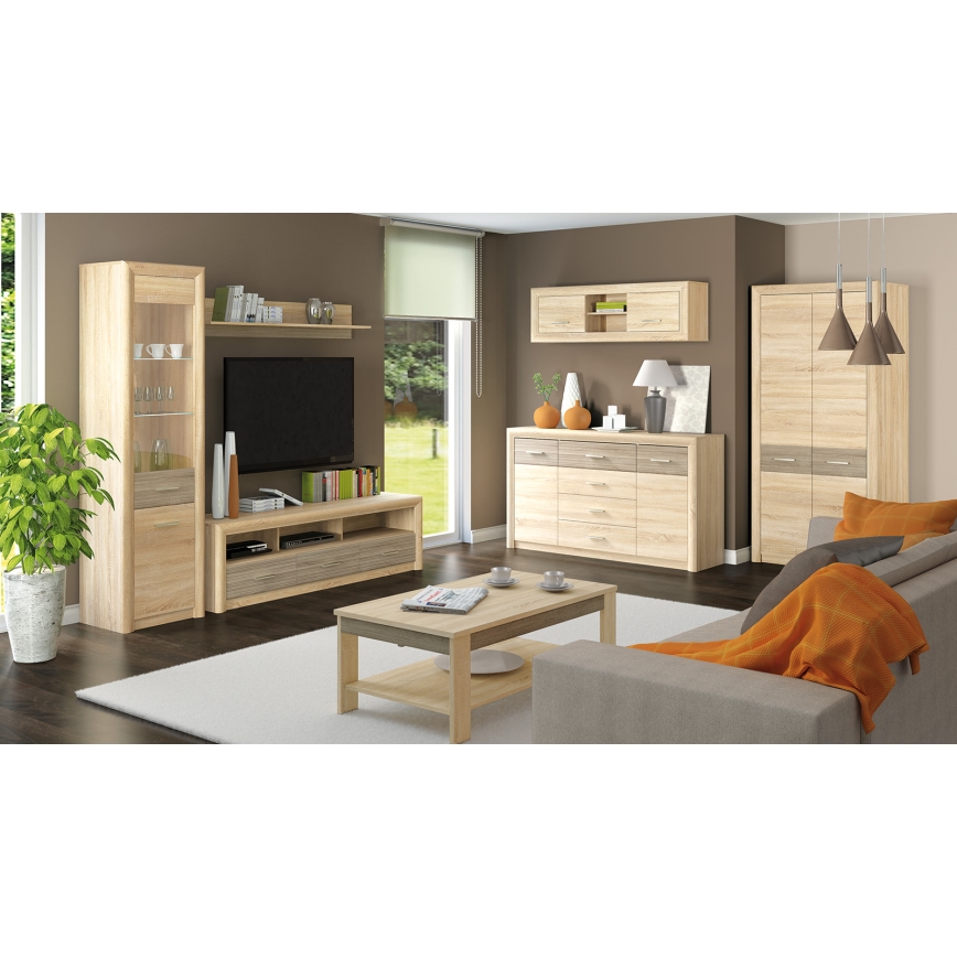 Seinähylly ARNIKA 24x92 cm sonoma-tammi