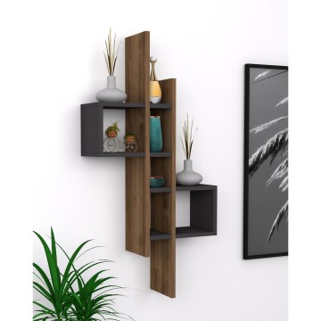 Seinähylly EMSE 108x53,8 cm ruskea/antrasiitti