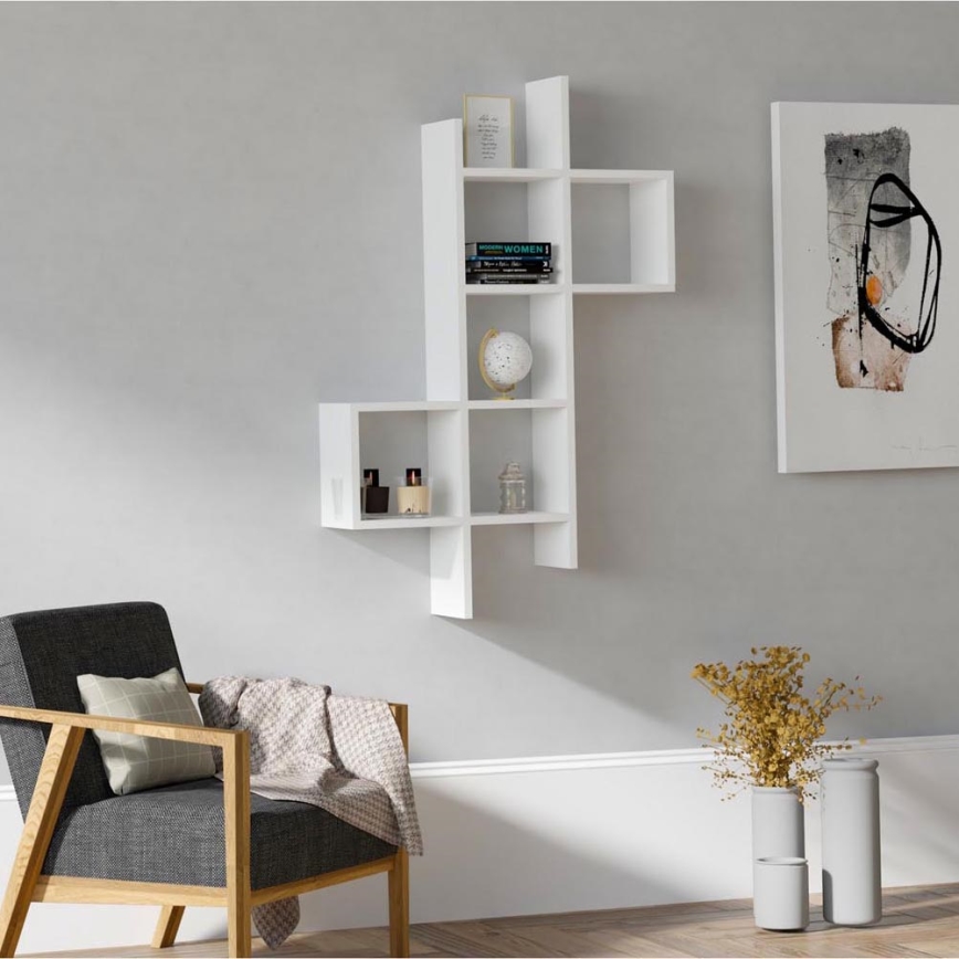 Seinähylly KENO 125x78,6 cm valkoinen