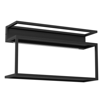 Seinähylly LED-valolla SHELF 33x60 cm musta