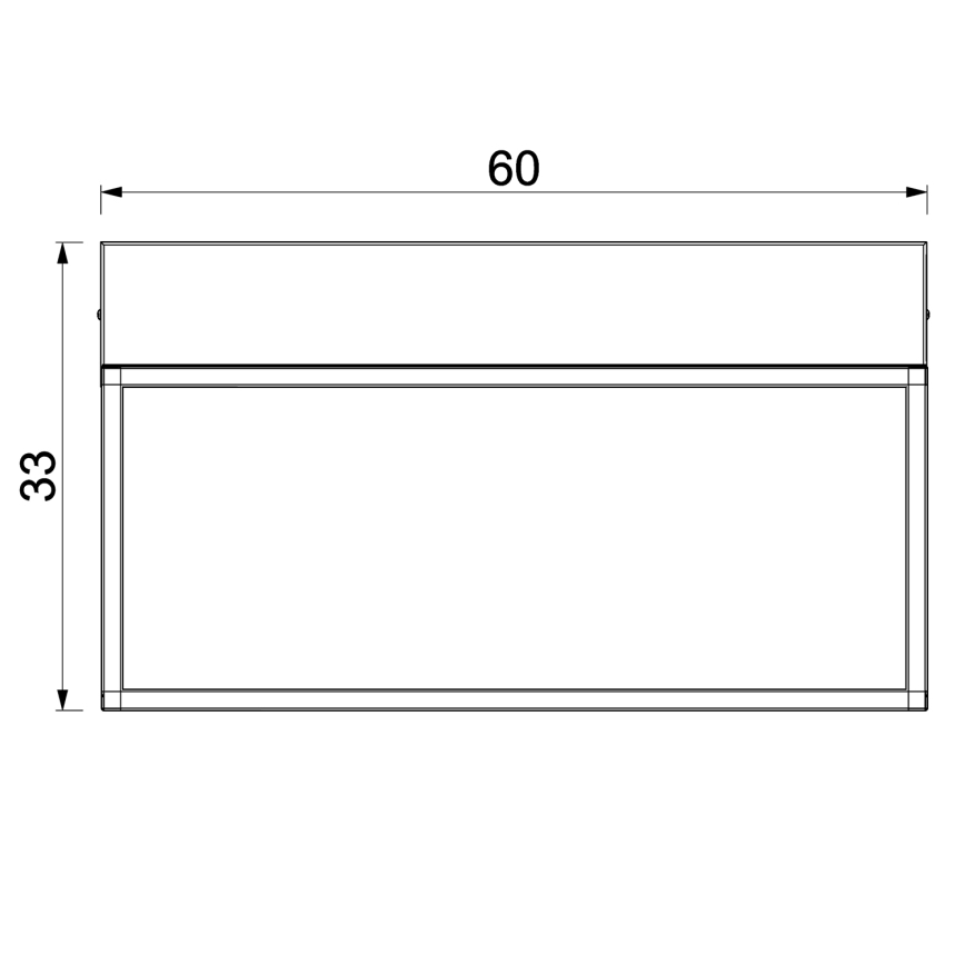Seinähylly LED-valolla SHELF 33x60 cm musta
