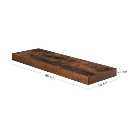Seinähylly SHELFY, ruskea