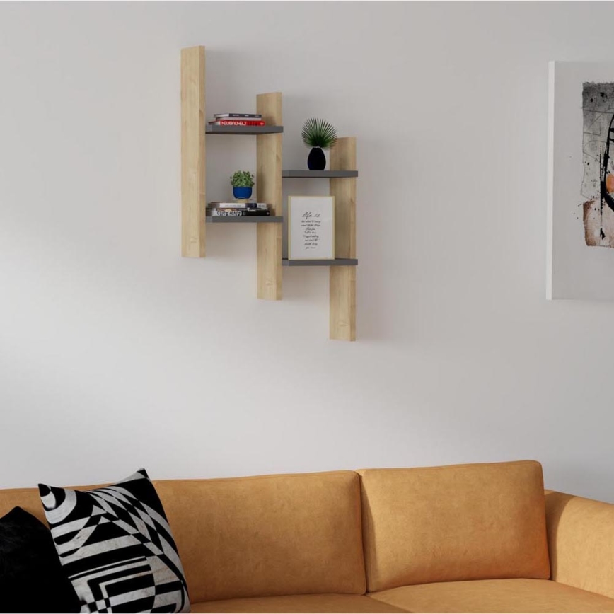 Seinähylly SU 85x49 cm beige/antrasiitti
