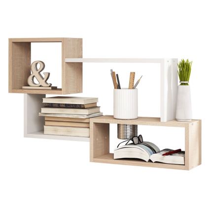 Seinähylly TRIO 54x87 cm beige/valkoinen