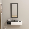 Seinähylly + wall peili VIEN valkoinen/antrasiitti