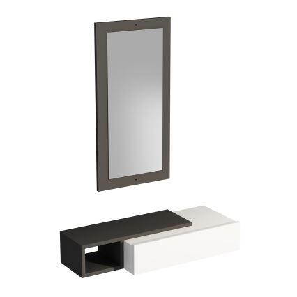 Seinähylly + wall peili VIEN valkoinen/antrasiitti