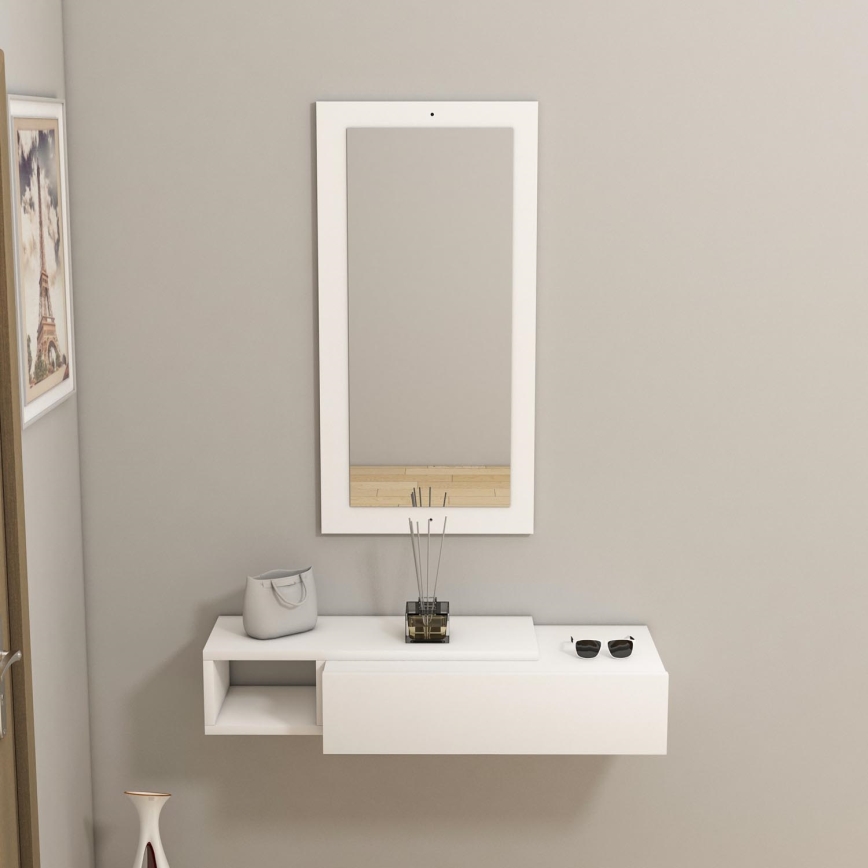 Seinähylly + wall peili VIEN valkoinen