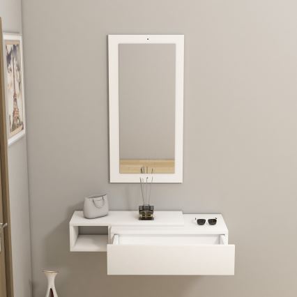 Seinähylly + wall peili VIEN valkoinen