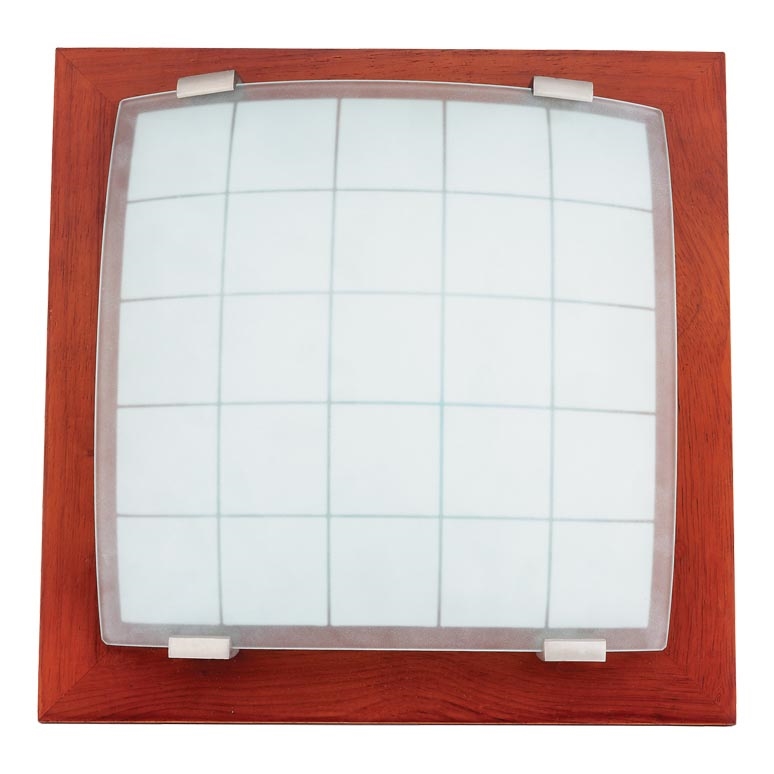 Seinäkattovalaisin GEOMETRICA 1xE27/60W/230V kumipuu 25x25 cm