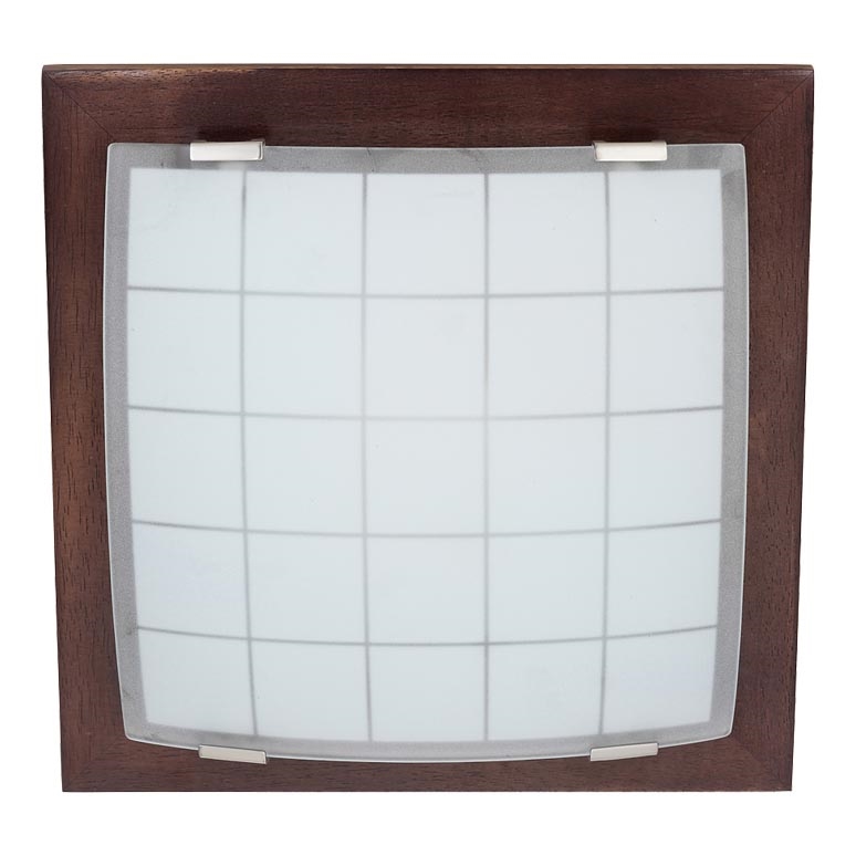 Seinäkattovalaisin GEOMETRICA 1xE27/60W/230V kumipuu 30x30 cm