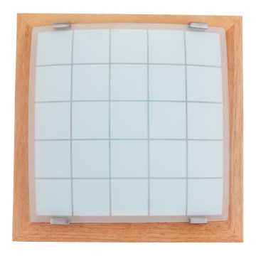 Seinäkattovalaisin GEOMETRICA 2xE27/60W/230V kumipuu 35x35 cm