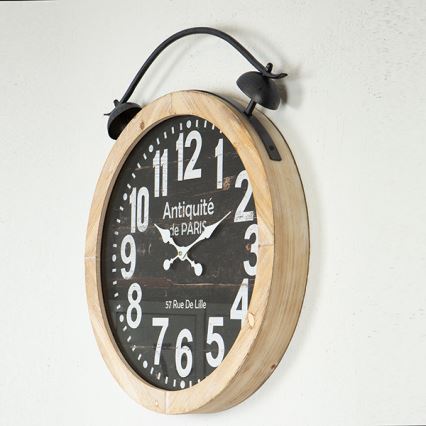 Seinäkello 1xAA halkaisija 50 cm beige/musta