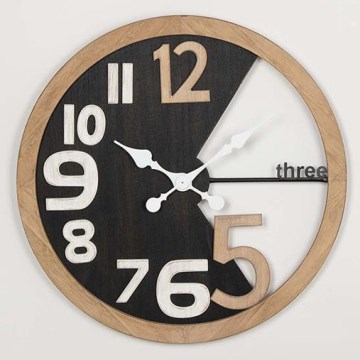 Seinäkello 1xAA halkaisija 59,5 cm beige/musta