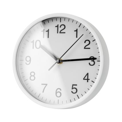 Seinäkello halkaisija 20 cm 1xAA valkoinen/musta