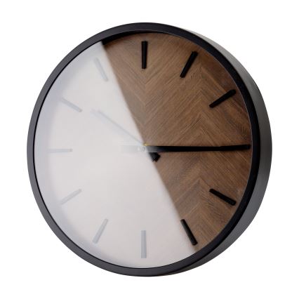 Seinäkello halkaisija 30 cm 1xAA musta/ruskea