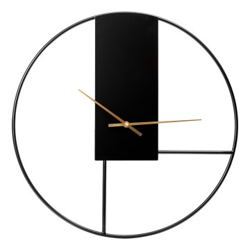 Seinäkello halkaisija 50 cm 1xAA musta/kulta