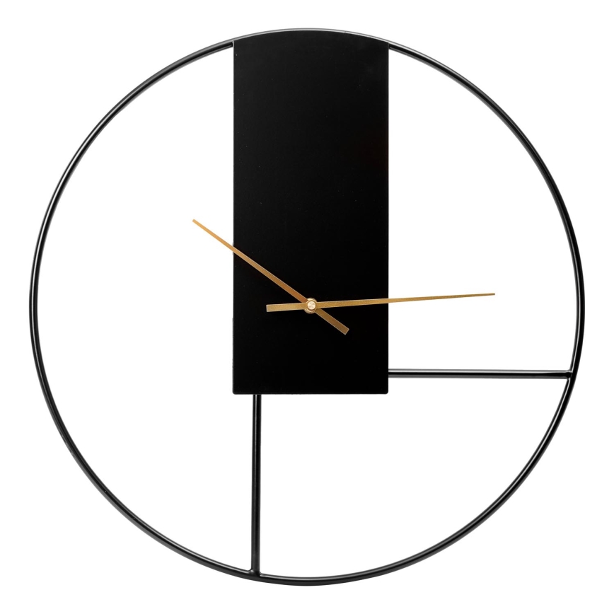 Seinäkello halkaisija 50 cm 1xAA musta/kulta