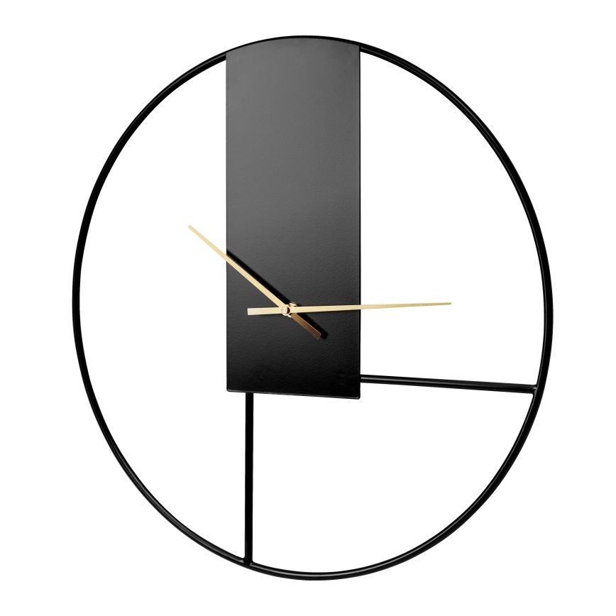 Seinäkello halkaisija 50 cm 1xAA musta/kulta